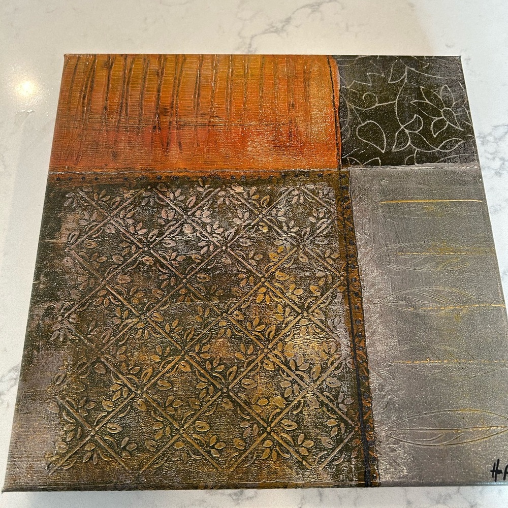 Pier 1 Multicolor Abstract Canvas Art